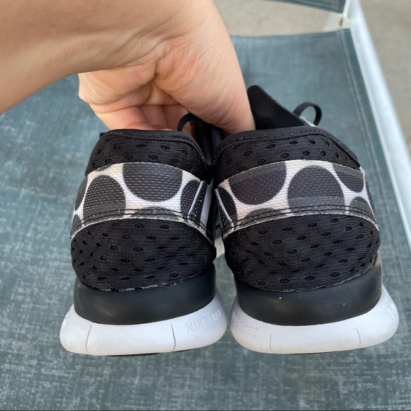 Nike free tr fit 5 black white size 9 running shoes zebra polka dot 2014 - Picture 4 of 6